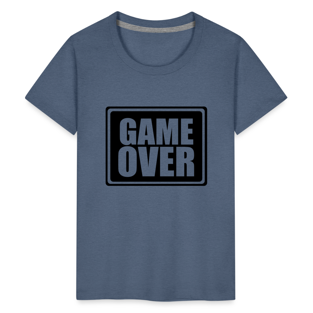 Teenager Premium T-Shirt - Game over - Blau meliert