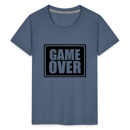 Teenager Premium T-Shirt - Game over - Blau meliert