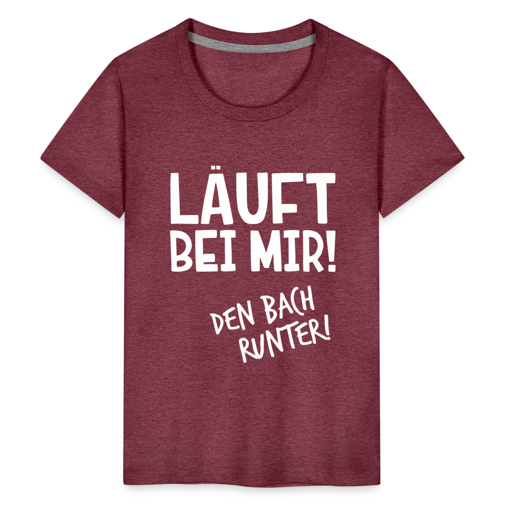 Teenager Premium T-Shirt - Läuft bei mir - Bordeauxrot meliert