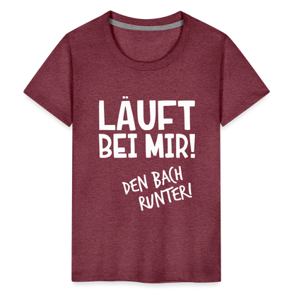 Teenager Premium T-Shirt - Läuft bei mir - Bordeauxrot meliert