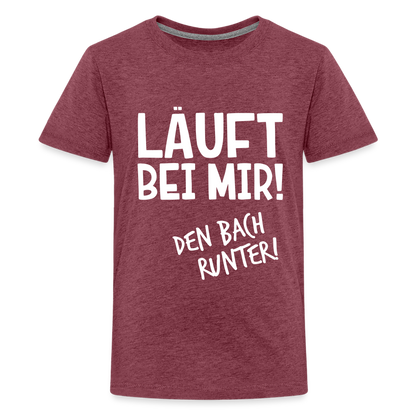 Teenager Premium T-Shirt - Läuft bei mir - Bordeauxrot meliert