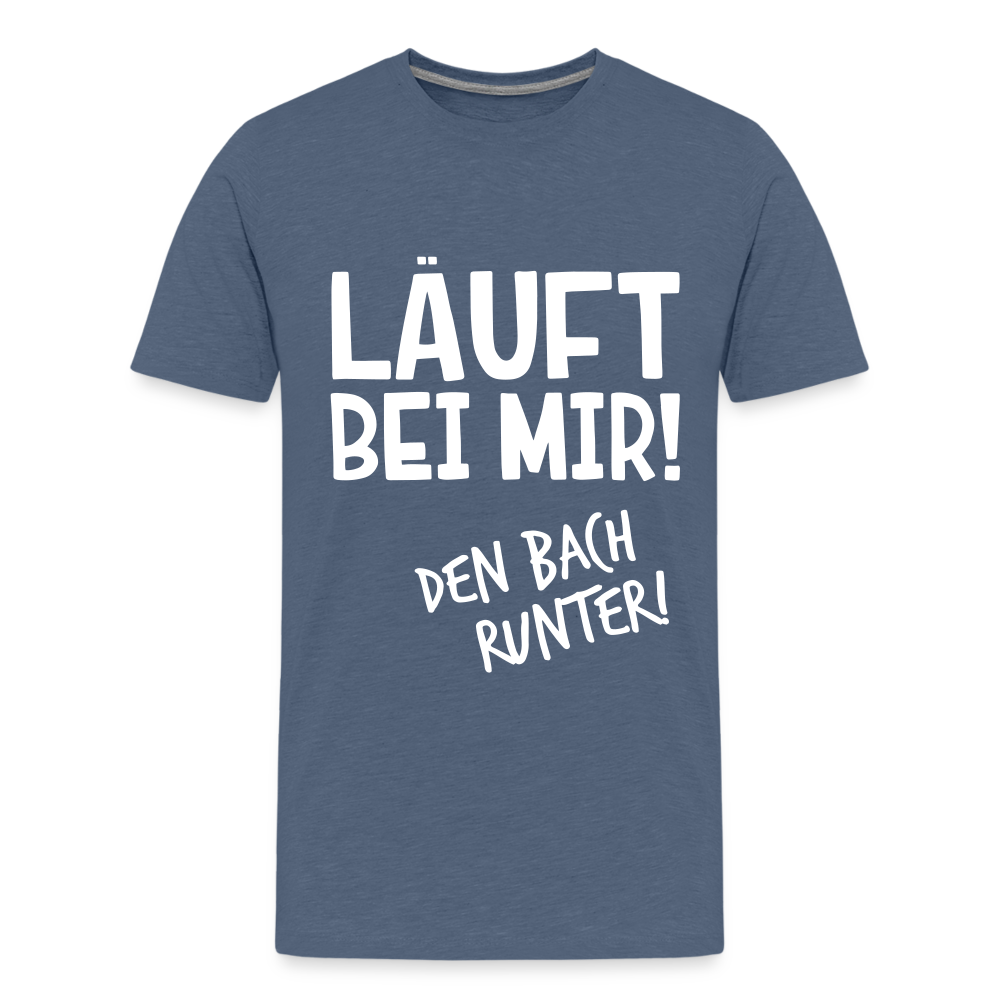 Teenager Premium T-Shirt - Läuft bei mir - Blau meliert