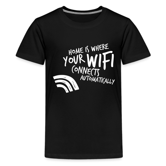 Teenager Premium T-Shirt - Wifi - Schwarz