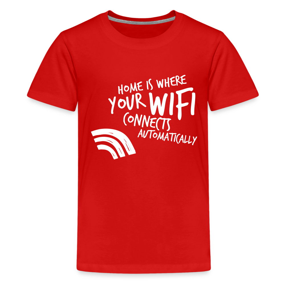 Teenager Premium T-Shirt - Wifi - Rot