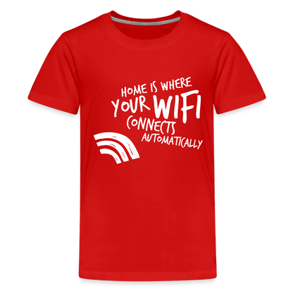 Teenager Premium T-Shirt - Wifi - Rot