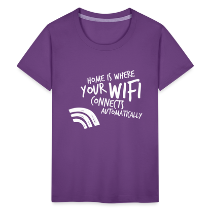 Teenager Premium T-Shirt - Wifi - Lila