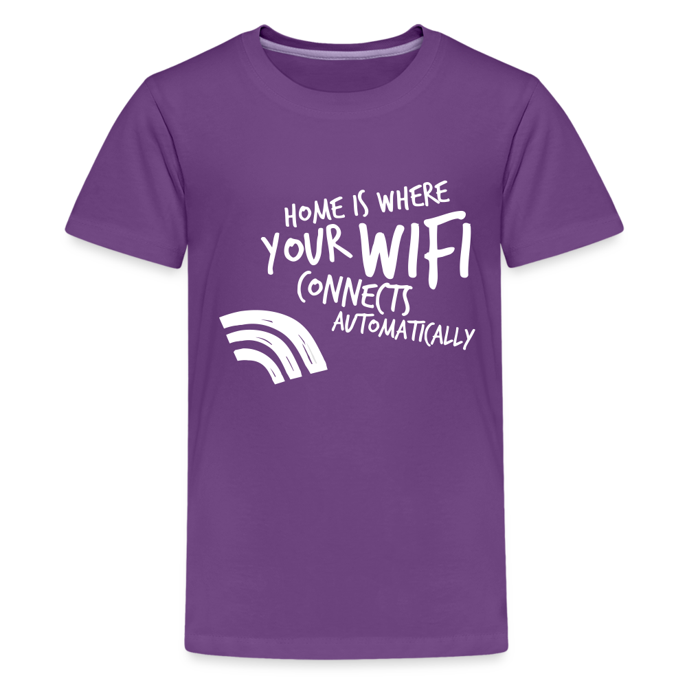 Teenager Premium T-Shirt - Wifi - Lila