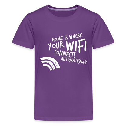 Teenager Premium T-Shirt - Wifi - Lila