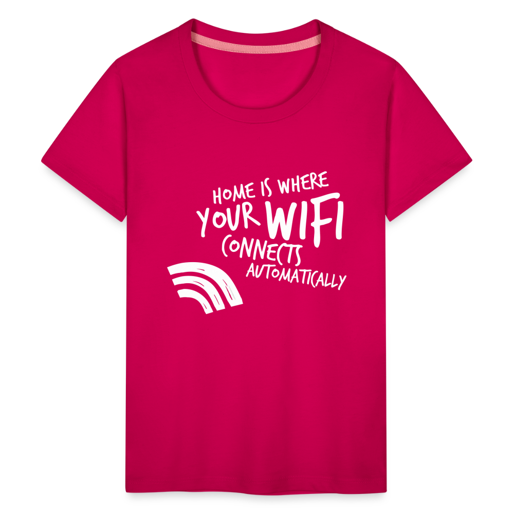 Teenager Premium T-Shirt - Wifi - dunkles Pink