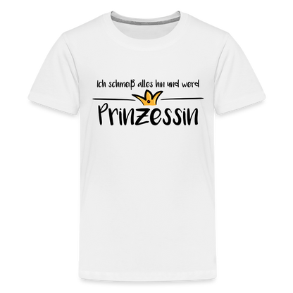 Teenager Premium T-Shirt - Prinzessin - weiß