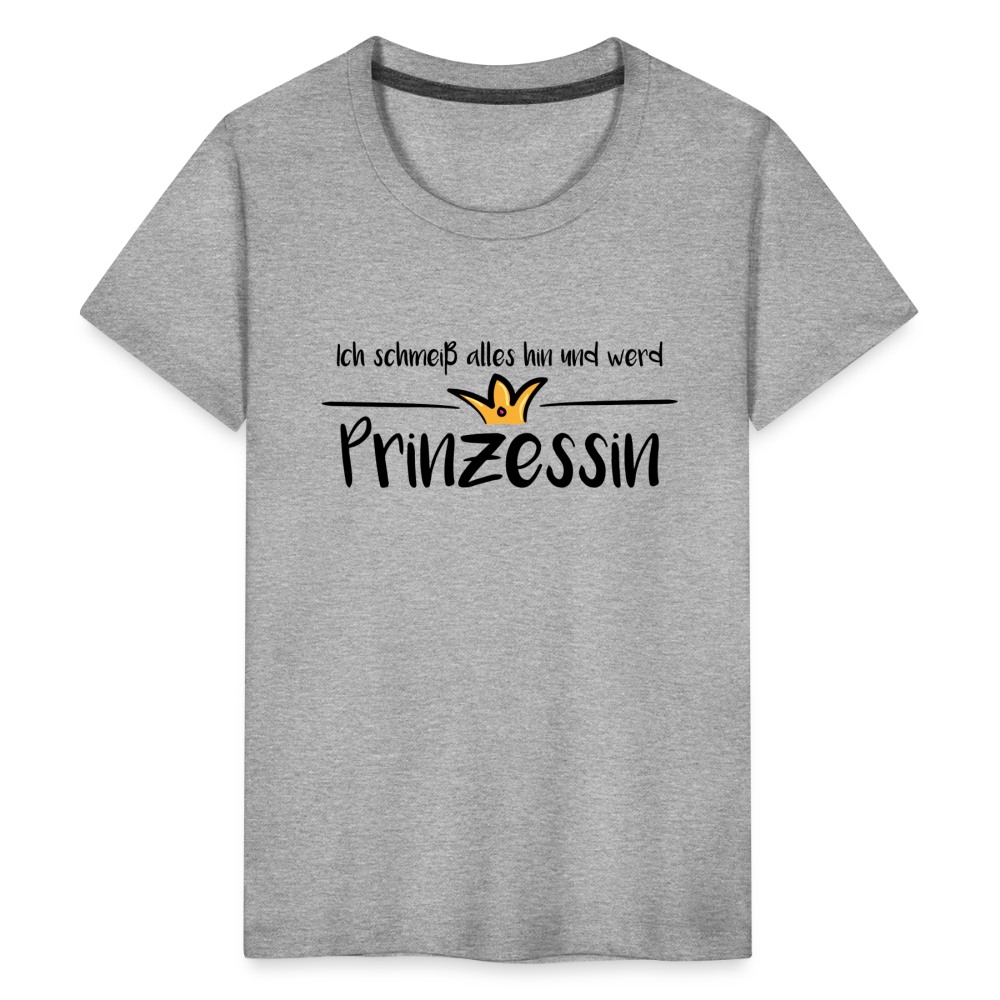 Teenager Premium T-Shirt - Prinzessin - Grau meliert