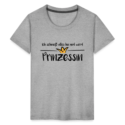 Teenager Premium T-Shirt - Prinzessin - Grau meliert