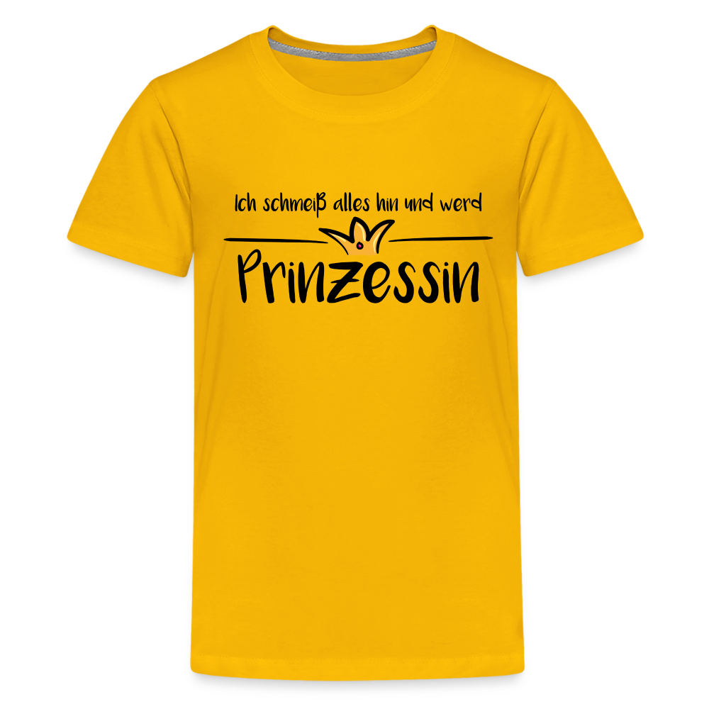 Teenager Premium T-Shirt - Prinzessin - Sonnengelb