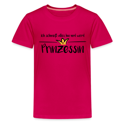 Teenager Premium T-Shirt - Prinzessin - dunkles Pink