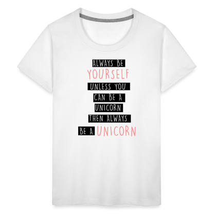 Teenager Premium T-Shirt - Unicorn - weiß