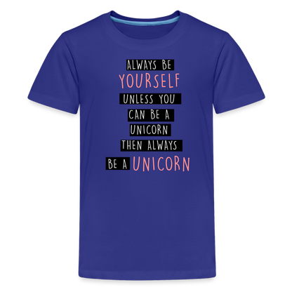 Teenager Premium T-Shirt - Unicorn - Königsblau