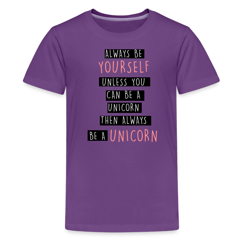 Teenager Premium T-Shirt - Unicorn - Lila