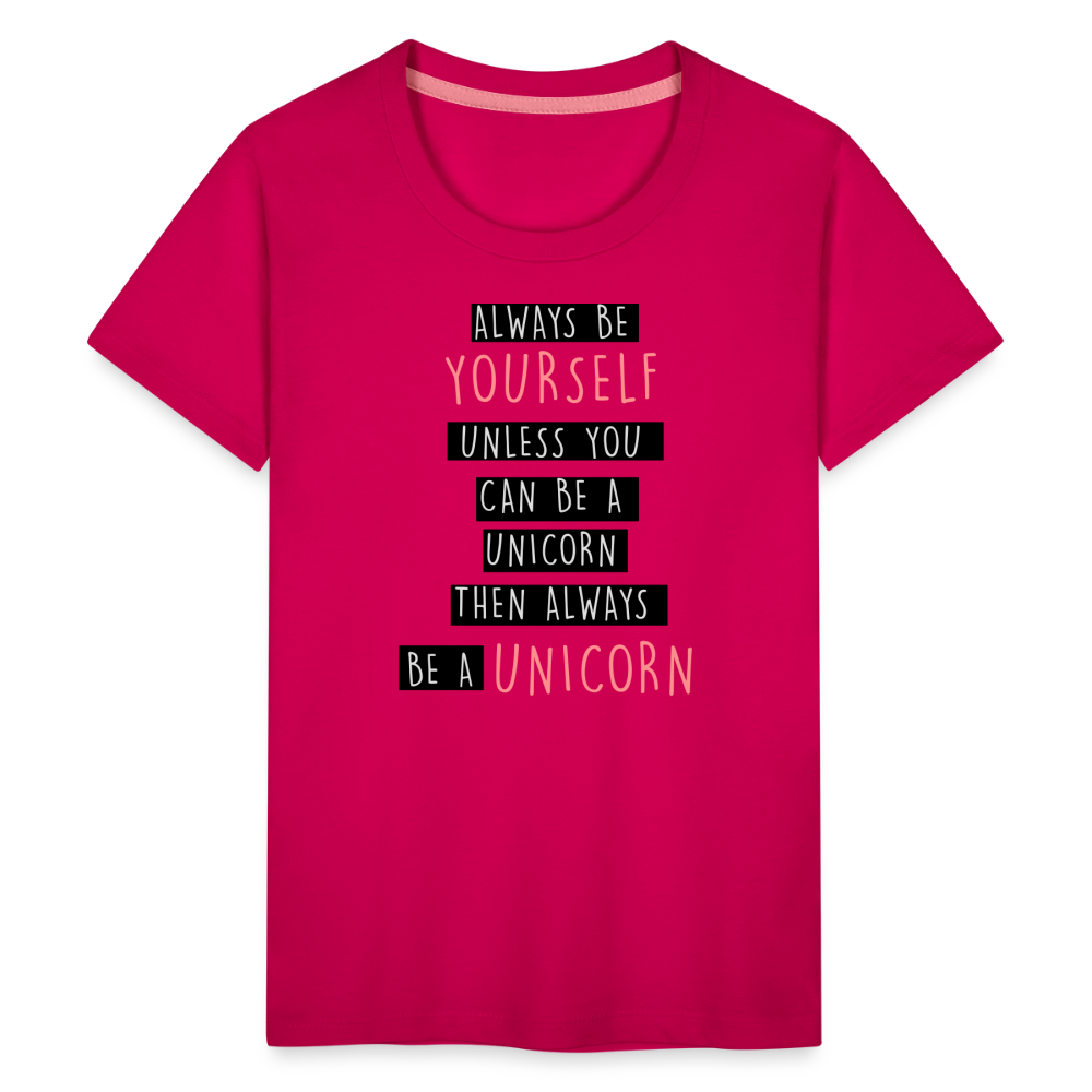 Teenager Premium T-Shirt - Unicorn - dunkles Pink