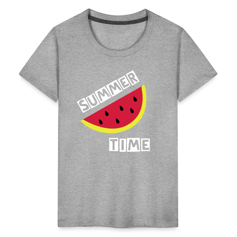 Teenager Premium T-Shirt - Melone - Grau meliert