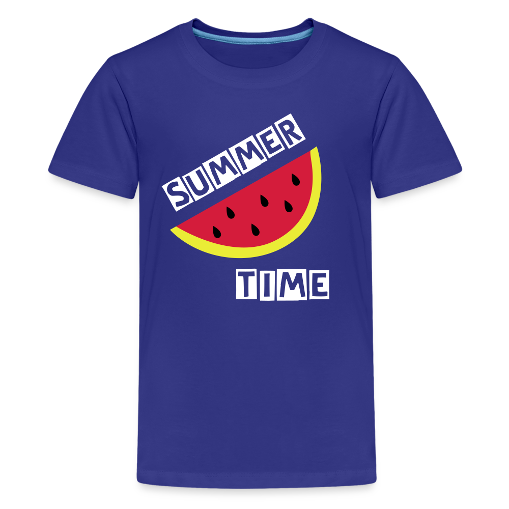 Teenager Premium T-Shirt - Melone - Königsblau