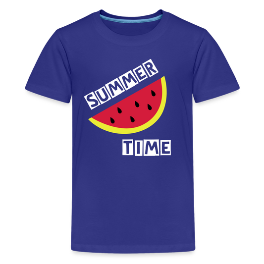 Teenager Premium T-Shirt - Melone - Königsblau