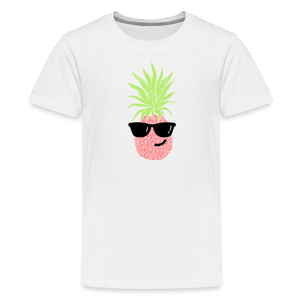 Teenager Premium T-Shirt - Ananas - weiß