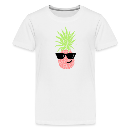 Teenager Premium T-Shirt - Ananas - weiß