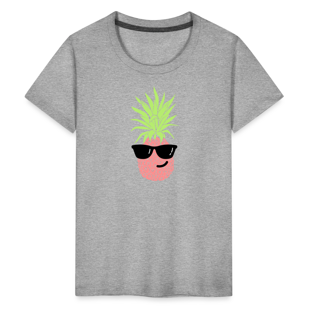 Teenager Premium T-Shirt - Ananas - Grau meliert