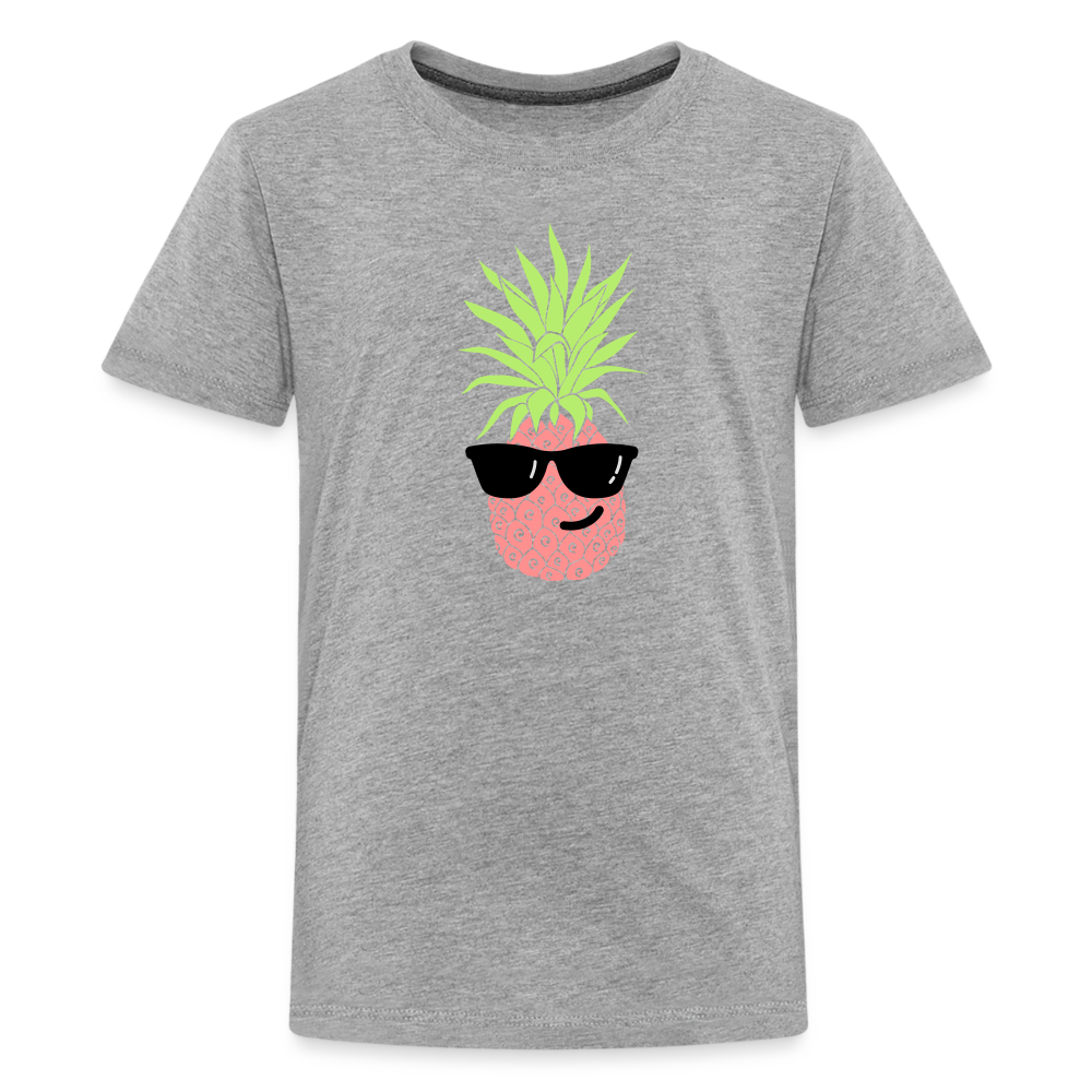 Teenager Premium T-Shirt - Ananas - Grau meliert