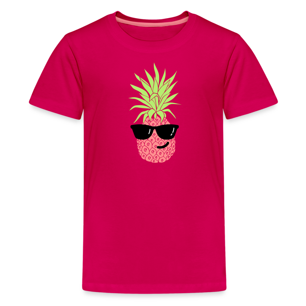 Teenager Premium T-Shirt - Ananas - dunkles Pink