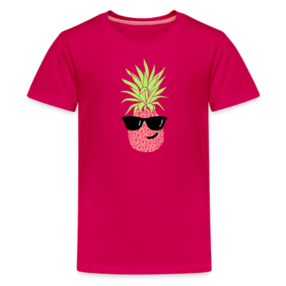 Teenager Premium T-Shirt - Ananas - dunkles Pink