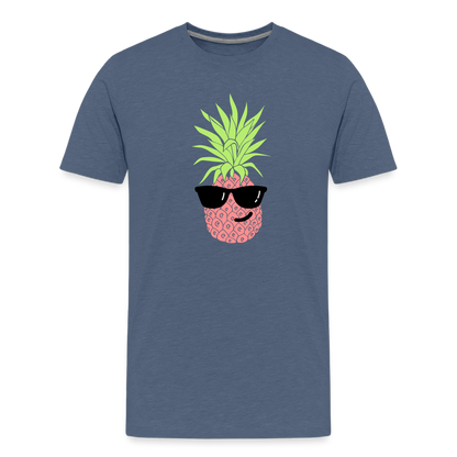 Teenager Premium T-Shirt - Ananas - Blau meliert