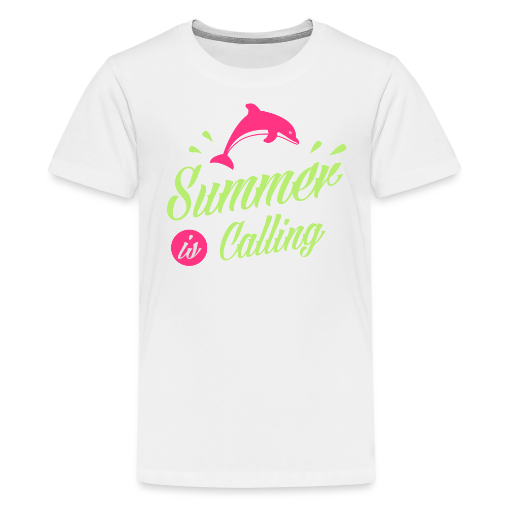 Teenager Premium T-Shirt - Summer is calling - weiß