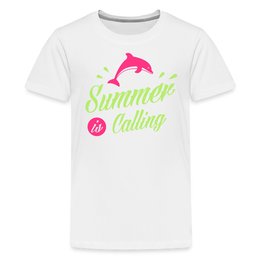 Teenager Premium T-Shirt - Summer is calling - weiß