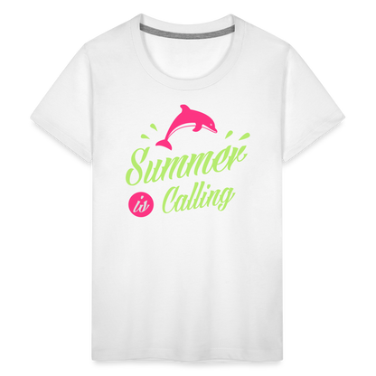 Teenager Premium T-Shirt - Summer is calling - weiß