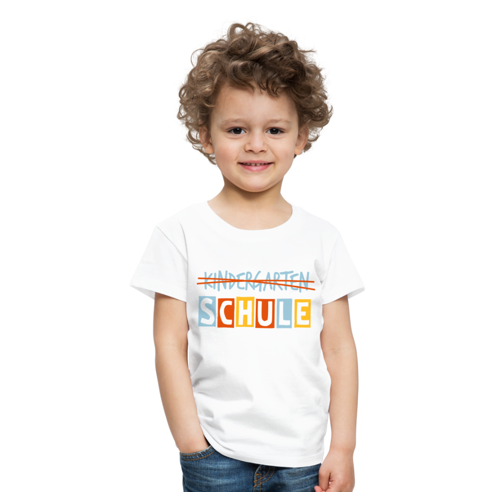 Kinder Premium T-Shirt - Schule - weiß