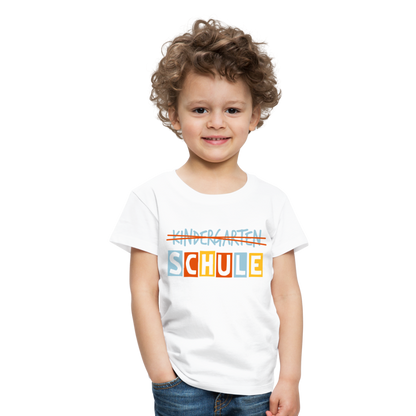 Kinder Premium T-Shirt - Schule - weiß