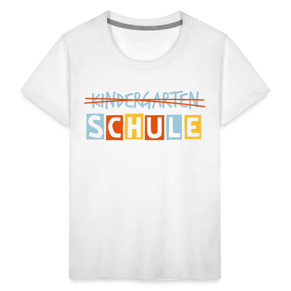 Kinder Premium T-Shirt - Schule - weiß