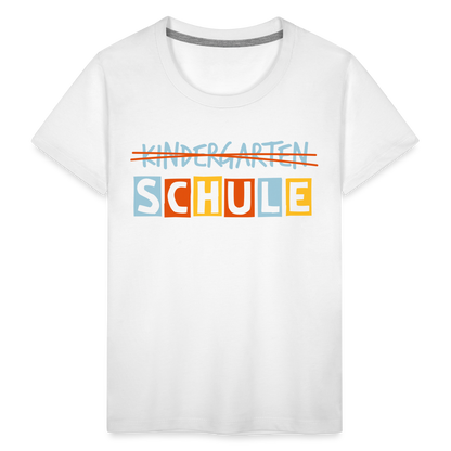 Kinder Premium T-Shirt - Schule - weiß