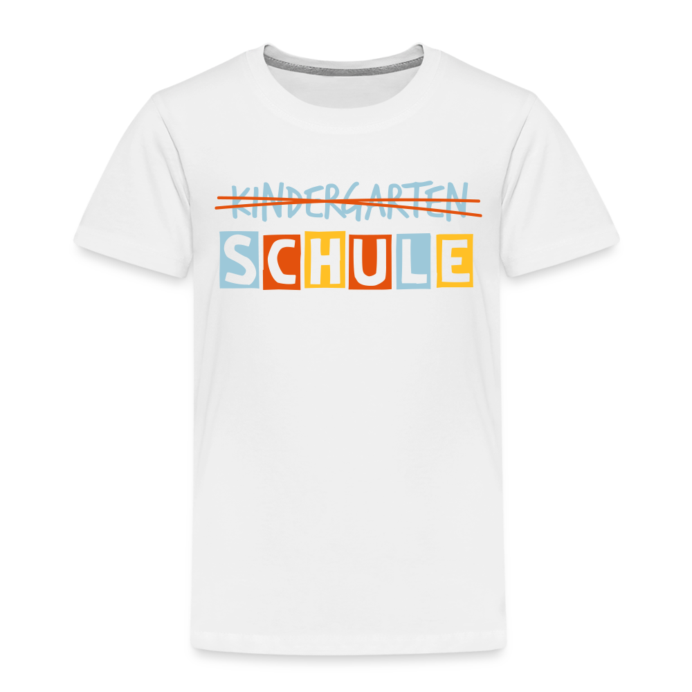 Kinder Premium T-Shirt - Schule - weiß