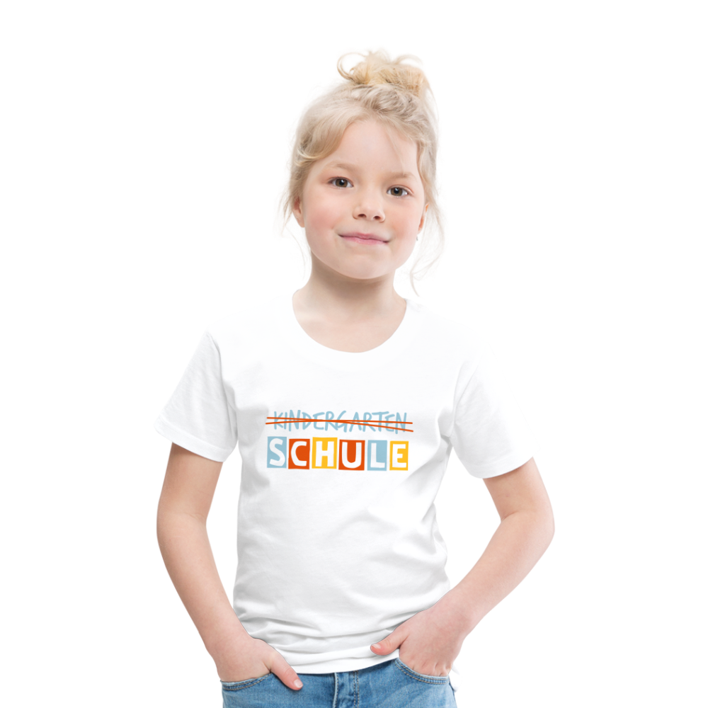 Kinder Premium T-Shirt - Schule - weiß