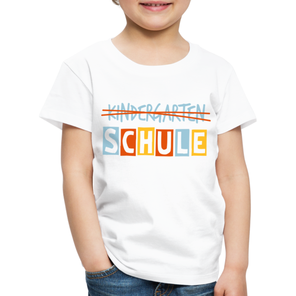 Kinder Premium T-Shirt - Schule - weiß