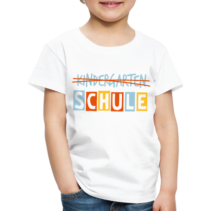 Kinder Premium T-Shirt - Schule - weiß