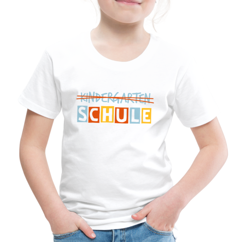 Kinder Premium T-Shirt - Schule - weiß