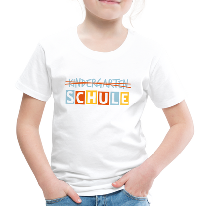 Kinder Premium T-Shirt - Schule - weiß