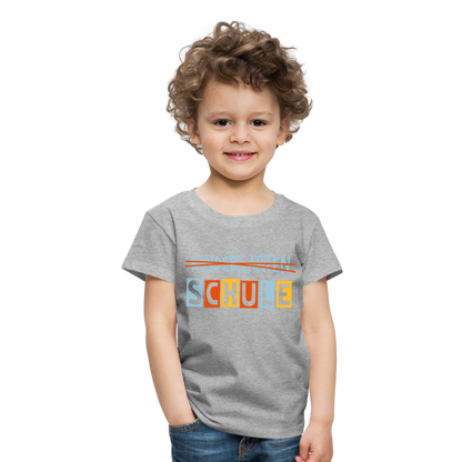 Kinder Premium T-Shirt - Schule - Grau meliert