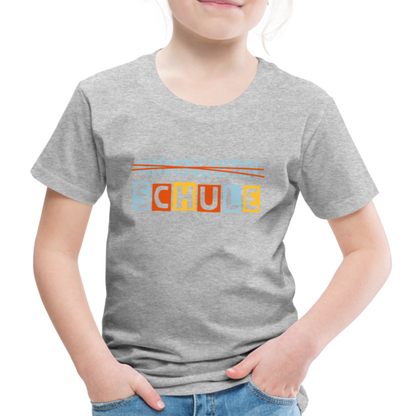 Kinder Premium T-Shirt - Schule - Grau meliert