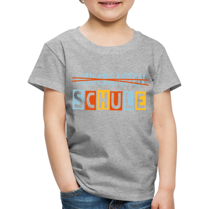 Kinder Premium T-Shirt - Schule - Grau meliert