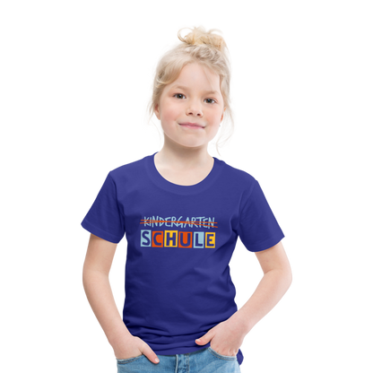 Kinder Premium T-Shirt - Schule - Königsblau