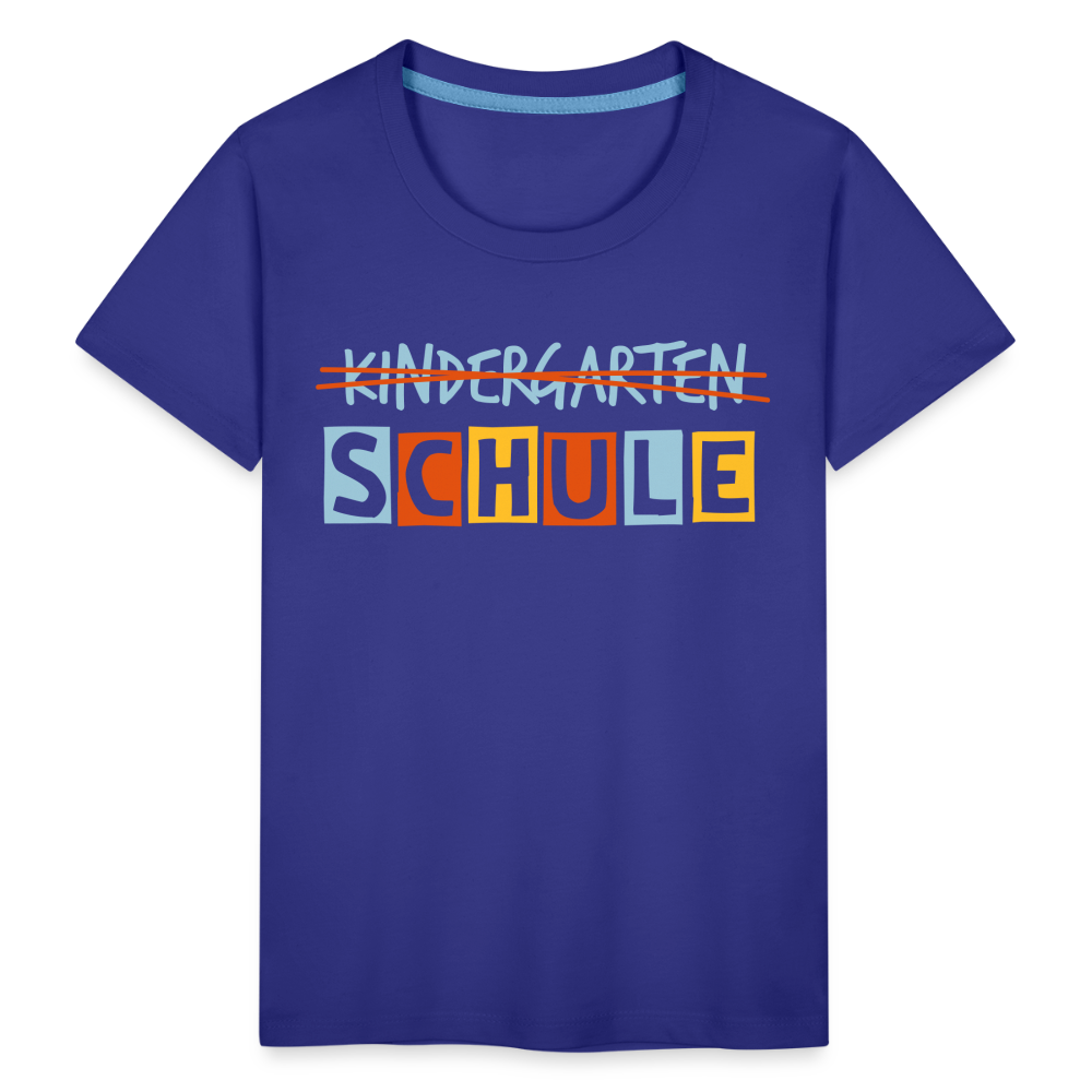 Kinder Premium T-Shirt - Schule - Königsblau